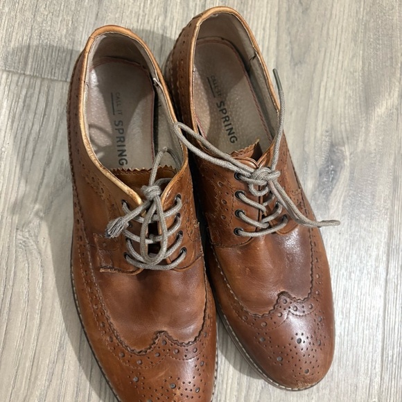 Men\'s Wingtip Brown Oxford Leather Dress Shoes Call it Spring Sz 11 Classic main image 8